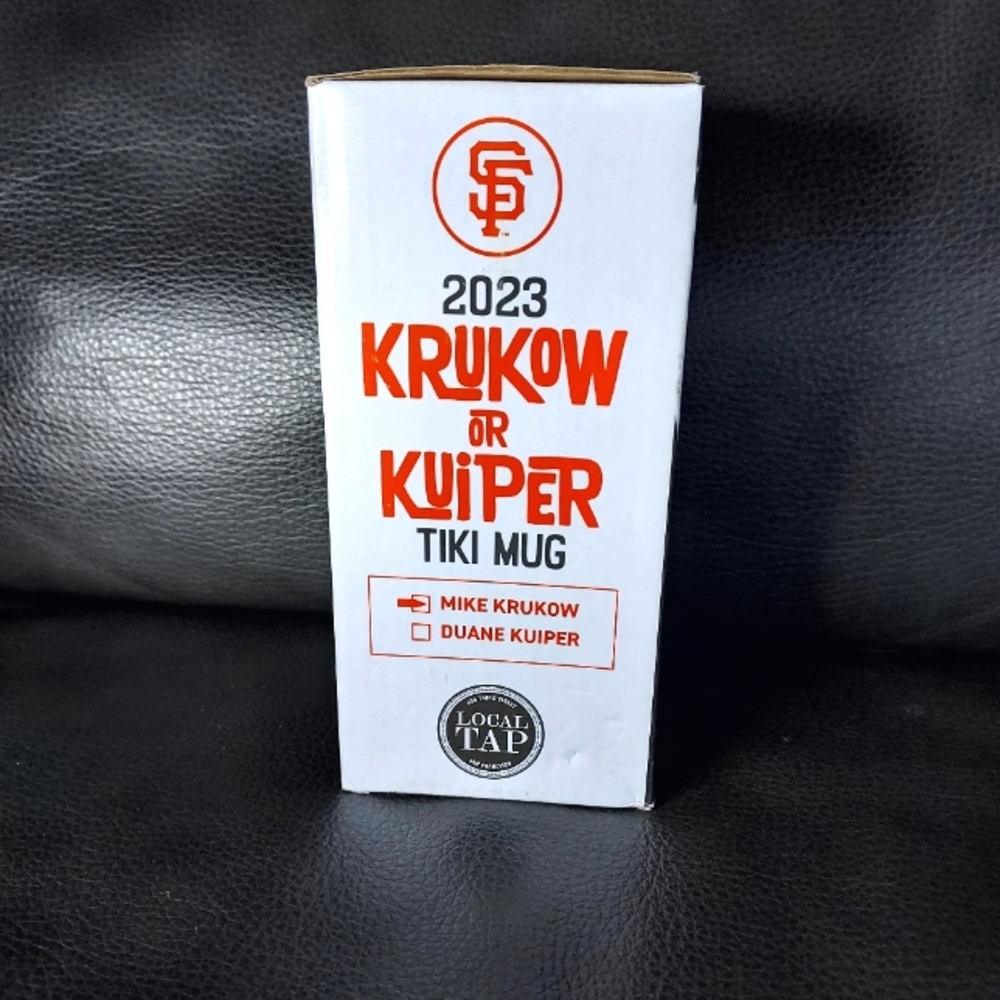 MIKE KRUKOW & DUANE KUIPER 2023 Ceramic Tiki Mugs with Orange Accents - Picture 3 of 10